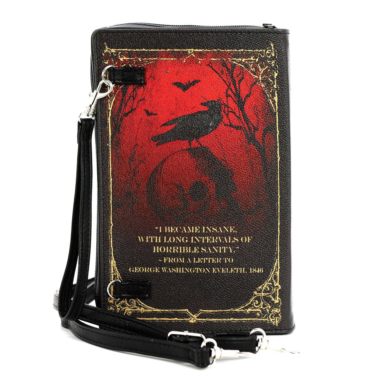 Edgar Allan Poe Book Clutch Bag in Vinyl