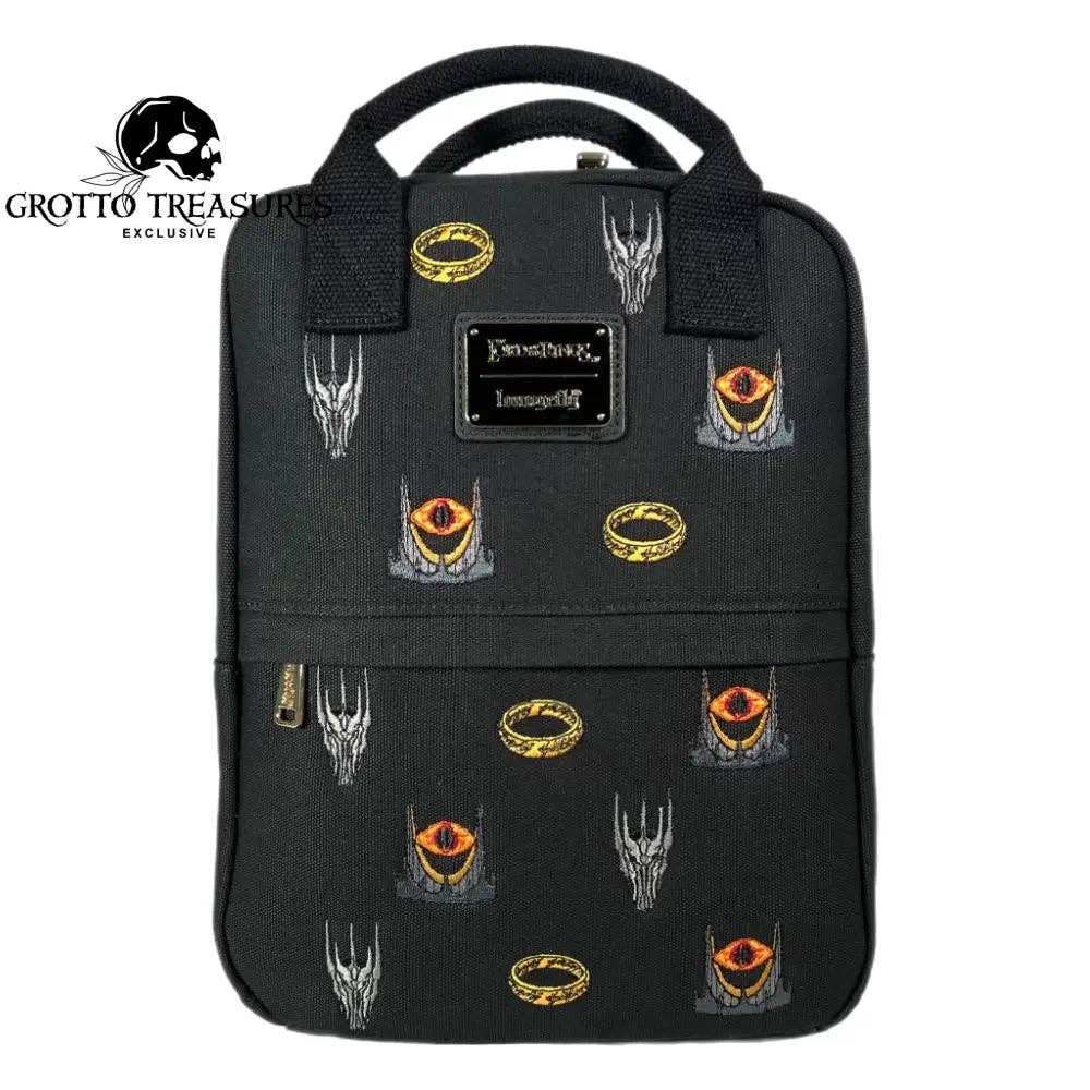 Grotto Treasures Exclusive - Loungefly The Lord of the Rings Sauron AOP Canvas Mini Backpack