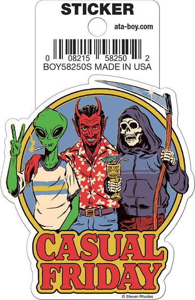 Steven Rhodes Casual Friday Die Cut 3" Vinyl Sticker
