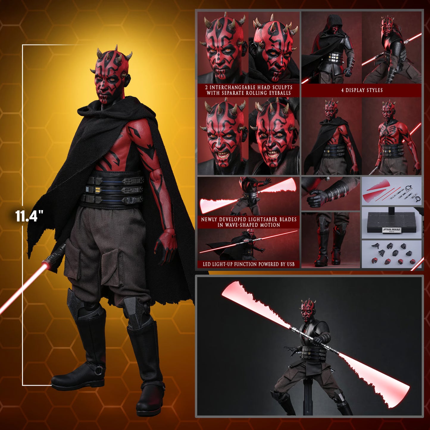 PRE-ORDER Hot Toys Star Wars Maul Shadow Lord Darth Maul 1/6th Figure