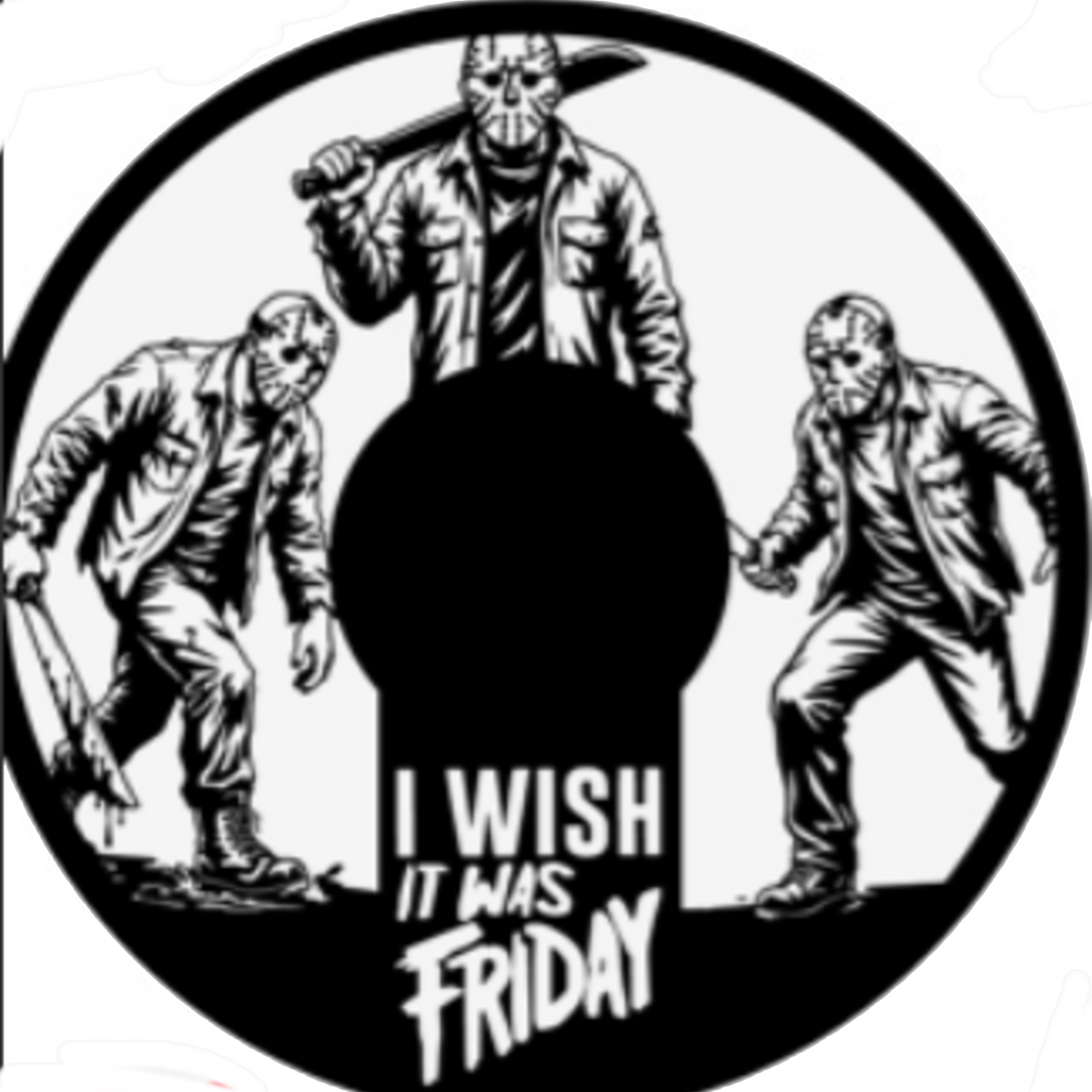 I Wish It Was Friday Vinyl Wall Clock