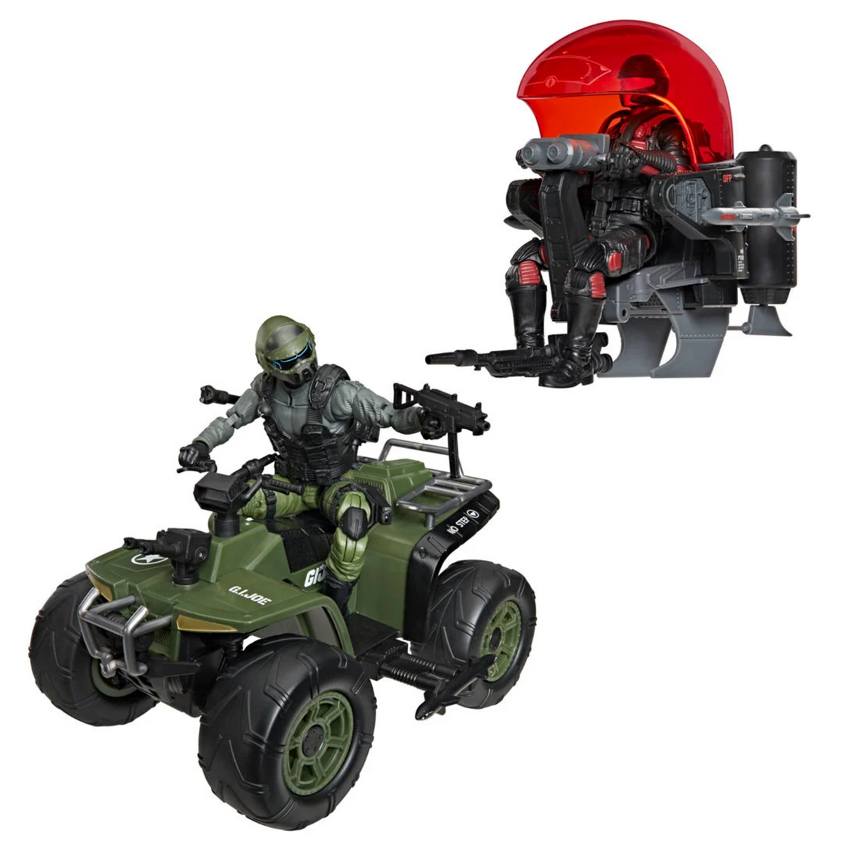 G.I. Joe Classified Series Snake Eyes & Varmint ATV vs. Stealth Viper & Cobra Stealth Flight Pod (Trubble Bubble) Action Figure Two-Pack