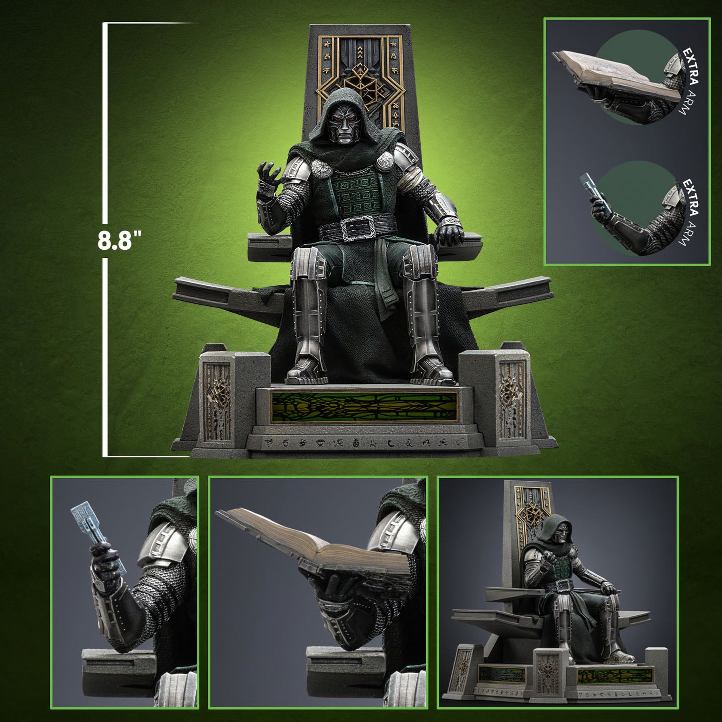 PRE-ORDER Iron Studios Marvel Avengers Doomsday Doctor Doom on Throne Statue