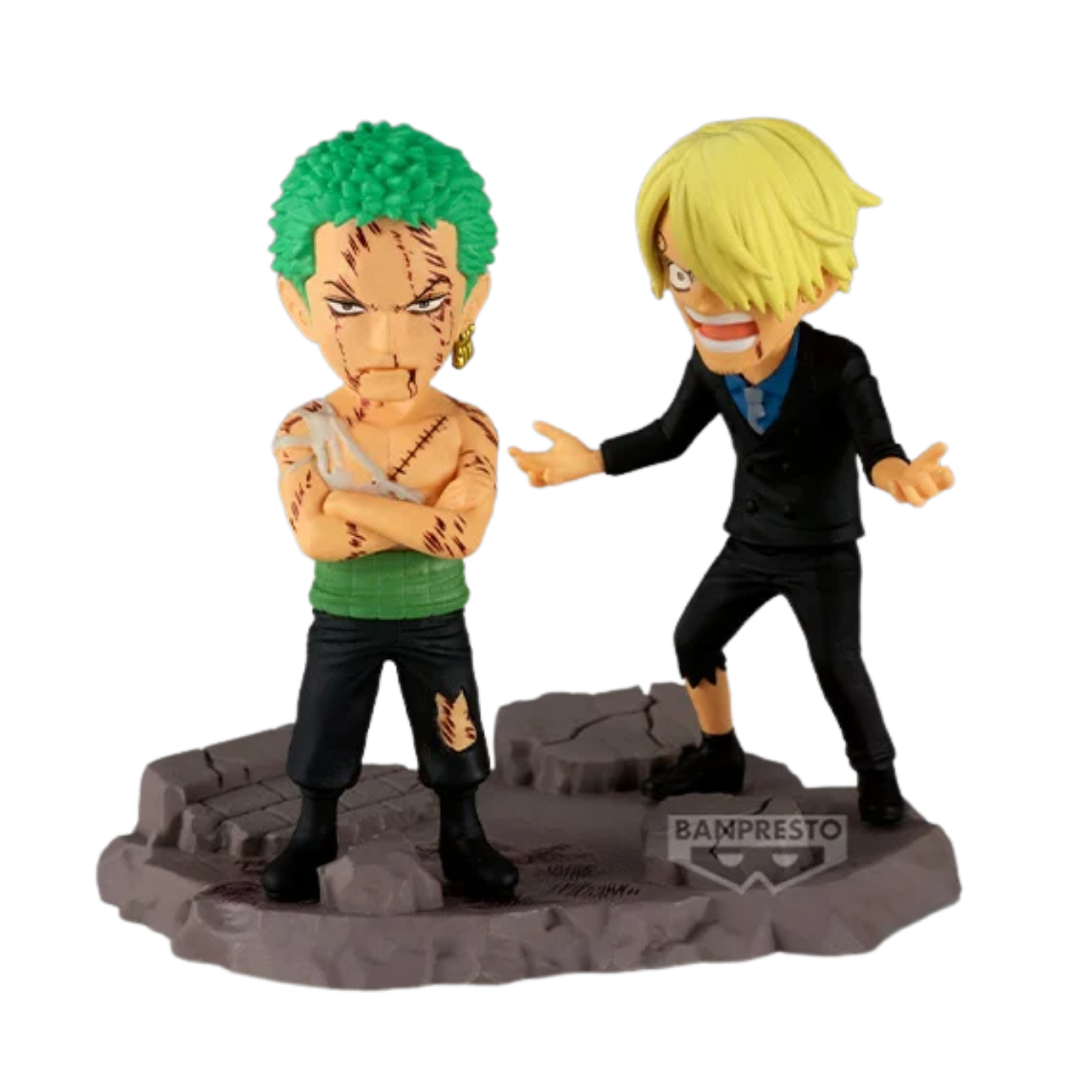One Piece World Collectable Figure Log Stories Roronoa Zoro & Sanji "NOTHING.....AT ALL!!!"