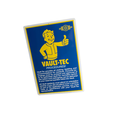 PRE-ORDER Fallout - Procedures Metal Sign