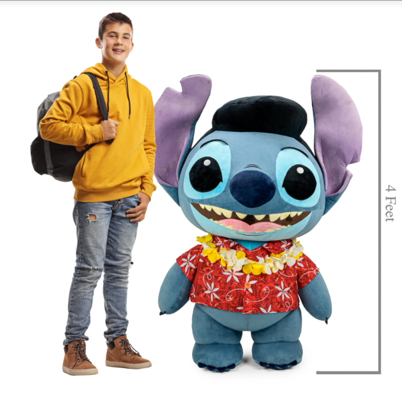 ELVIS BLUE HAWAIIAN STITCH 4' FOOT PLUSH