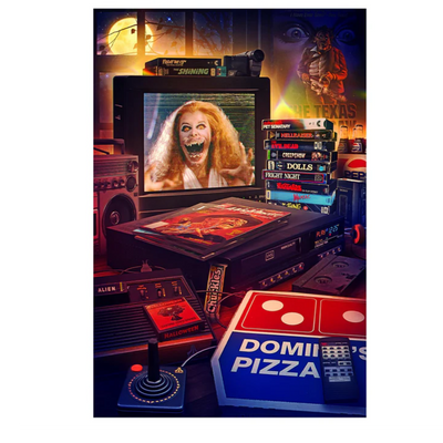 Halloween Pizza Party 1000-Piece Jigsaw Puzzle By Rachid Lotf | Toynk Exclusive