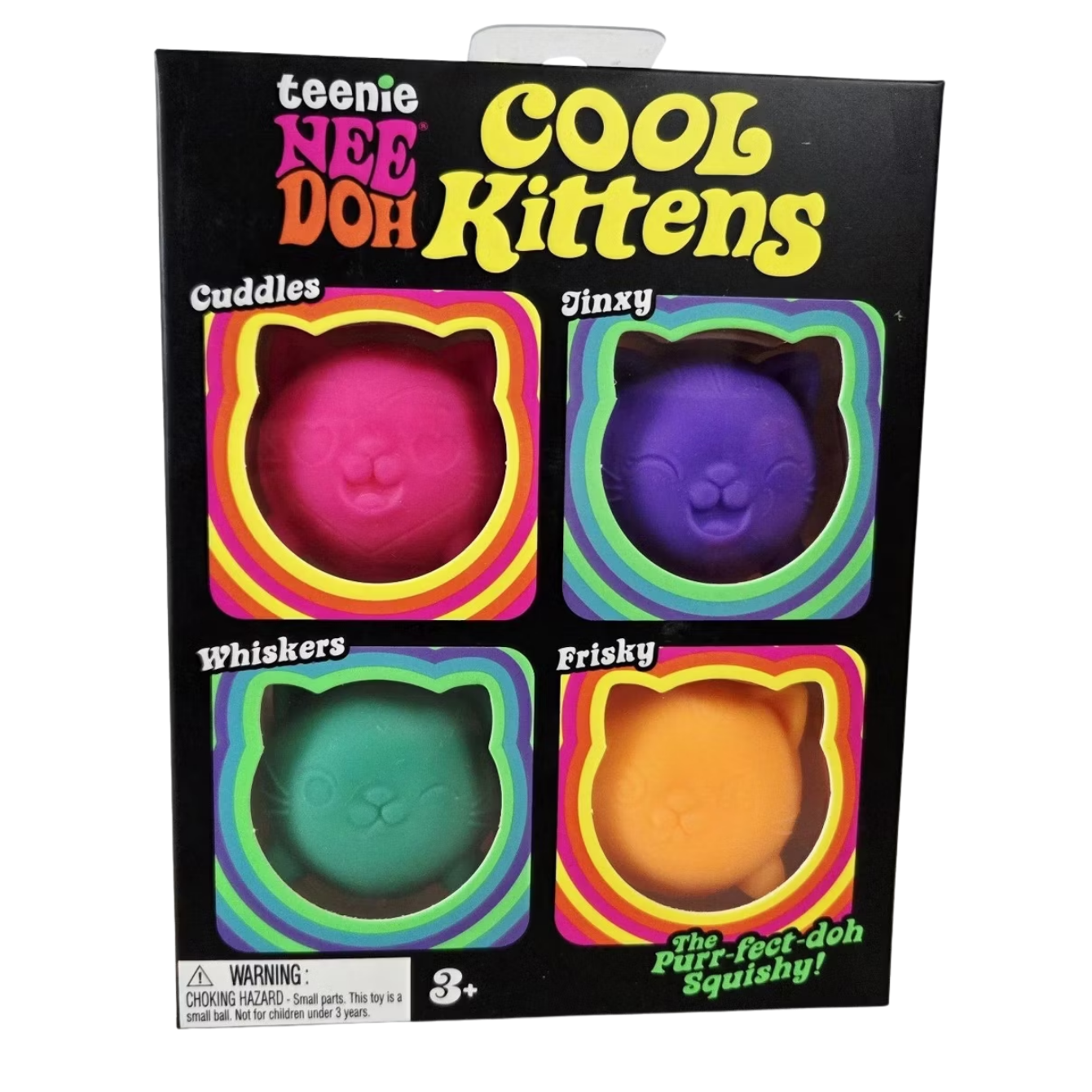 PRE-ORDER Schylling Cool Kittens NeeDoh Squishy Fidget Toy Multicolor 4ct