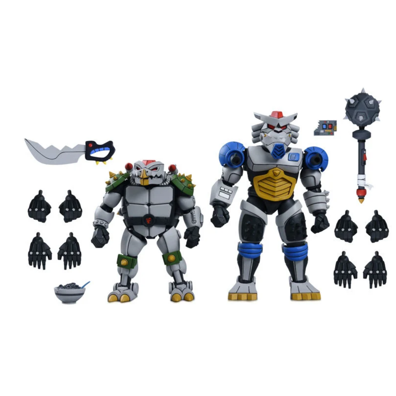 TMNT (1987 CARTOON) - 7 INCH SCALE ACTION FIGURE - ROBO TOKKA AND RAHZAR 2-PACK