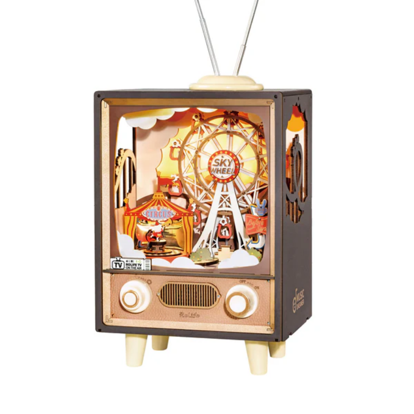 Rolife Sunset Carnival DIY Music Box 3D Wooden Puzzle AMT01
