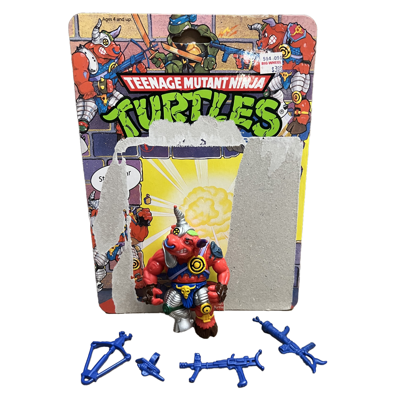TMNT 1991 Groundchuck Action Figure Teenage Mutant Ninja Turtles Playmates