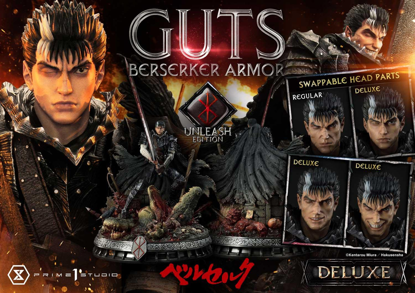PRE-ORDER Berserk Guts, Berserker Armor Unleash Edition Deluxe Version Statue
