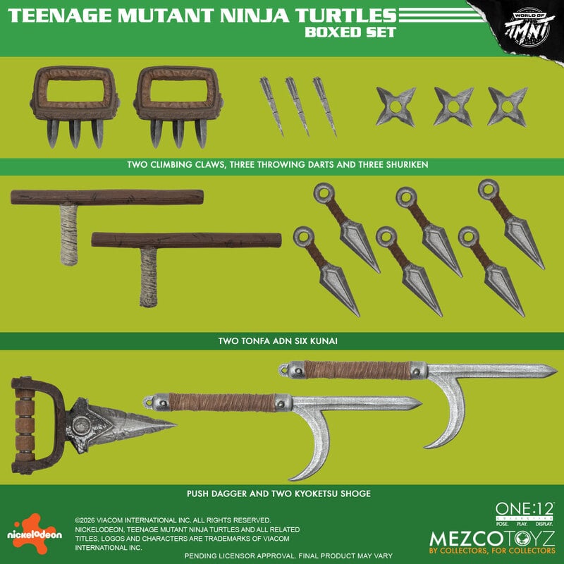 PRE-ORDER Mezco One:12 Collective Teenage Mutant Ninja Turtles Boxed Set