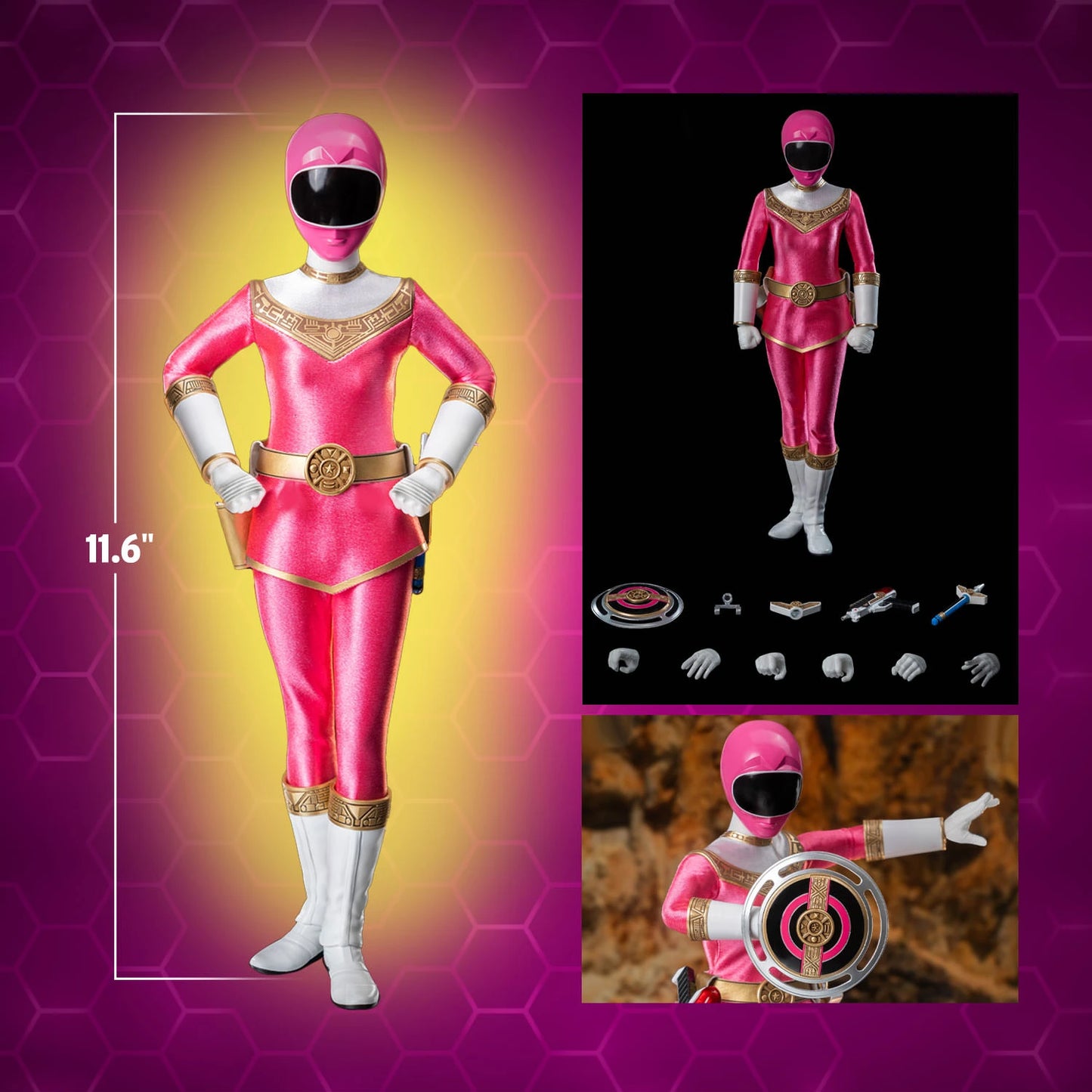 ZEO RANGER I PINK Sixth Scale Figure by Threezero