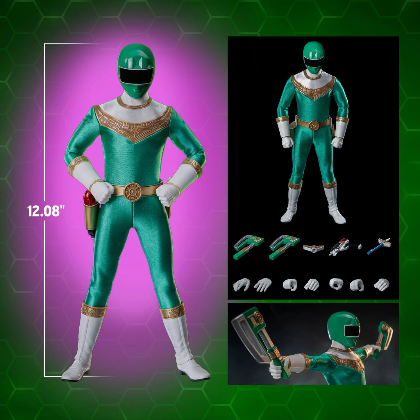ZEO RANGER IV GREEN Sixth Scale Figure by Threezero