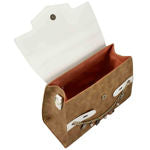 GOLDEN GIRLS CHARMS METALLIC CROCHET FABRIC HANDBAG