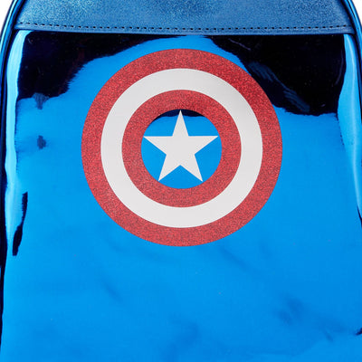 CLEARANCE Loungefly Marvel Shine Captain America Cosplay Mini Backpack