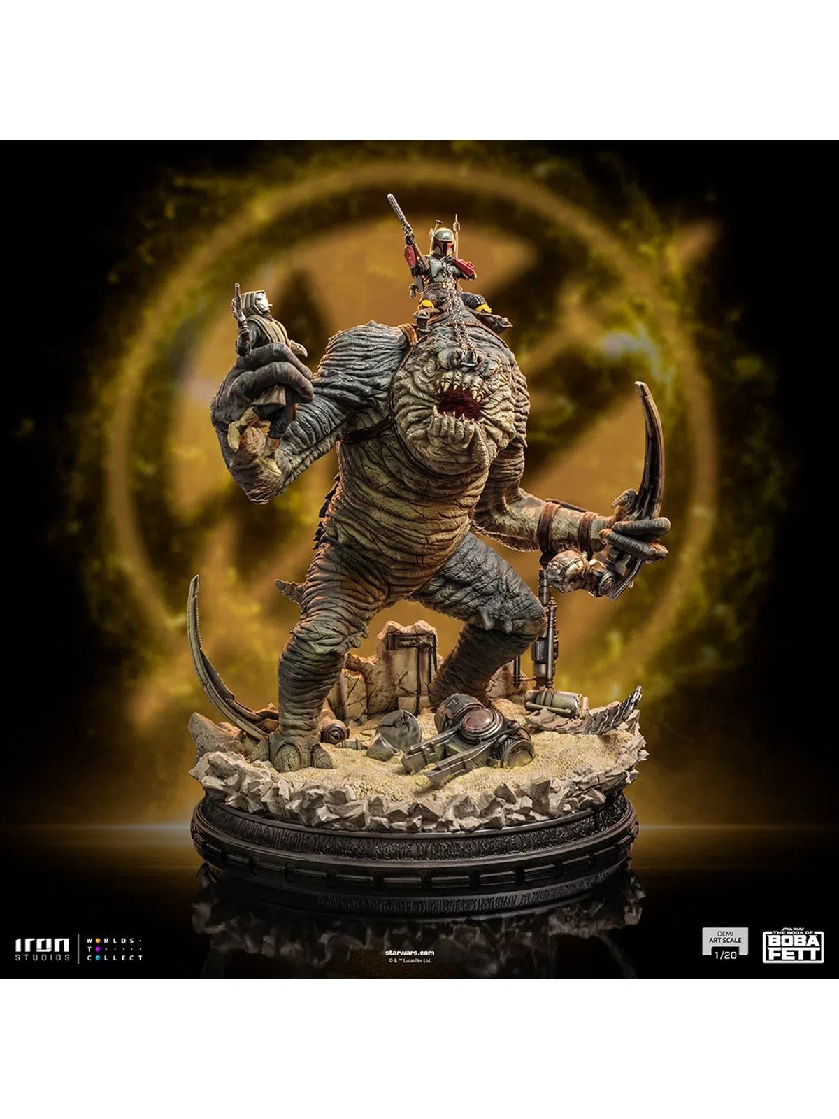 Statue Boba Fett & Rancor - The Book of Boba Fett - Demi Art Scale 1/20 - Iron Studios