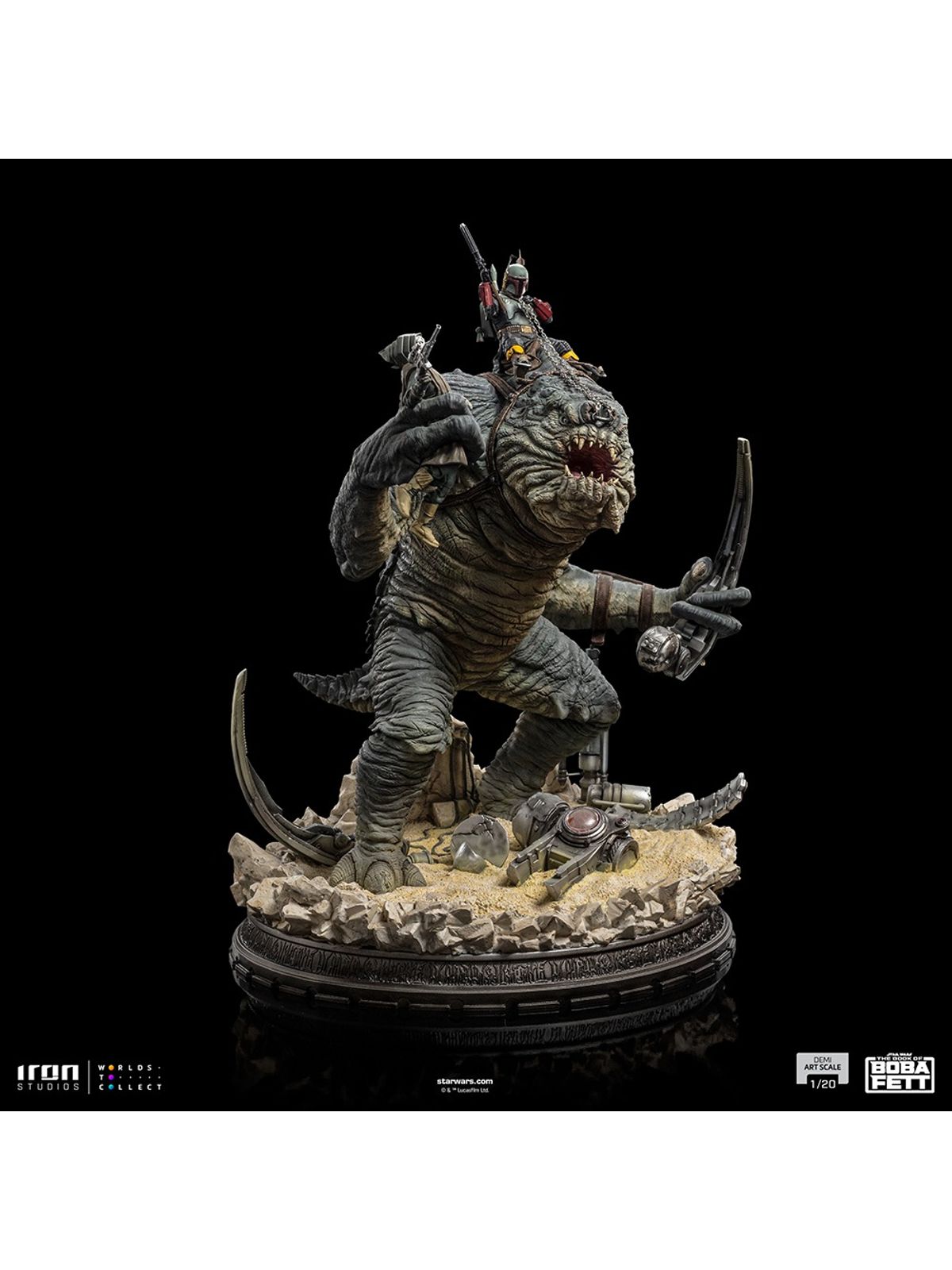 Statue Boba Fett & Rancor - The Book of Boba Fett - Demi Art Scale 1/20 - Iron Studios