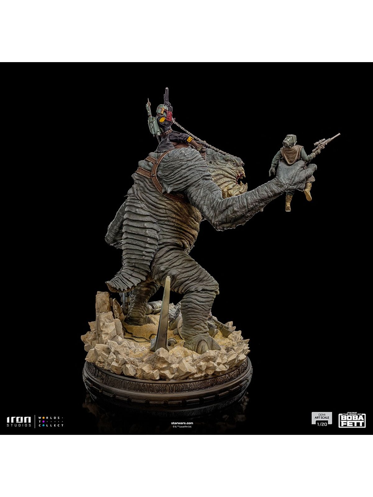 Statue Boba Fett & Rancor - The Book of Boba Fett - Demi Art Scale 1/20 - Iron Studios