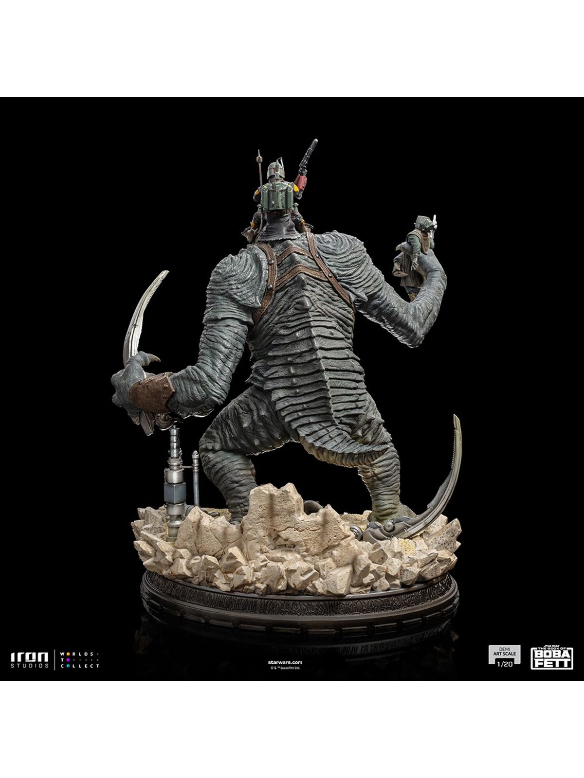 Statue Boba Fett & Rancor - The Book of Boba Fett - Demi Art Scale 1/20 - Iron Studios
