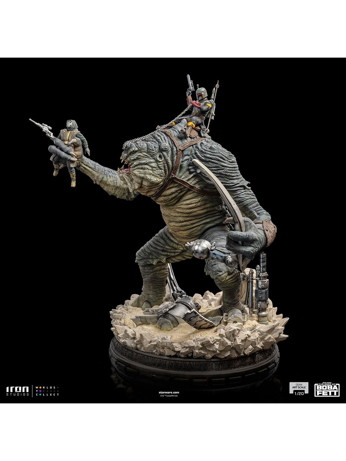 Statue Boba Fett & Rancor - The Book of Boba Fett - Demi Art Scale 1/20 - Iron Studios