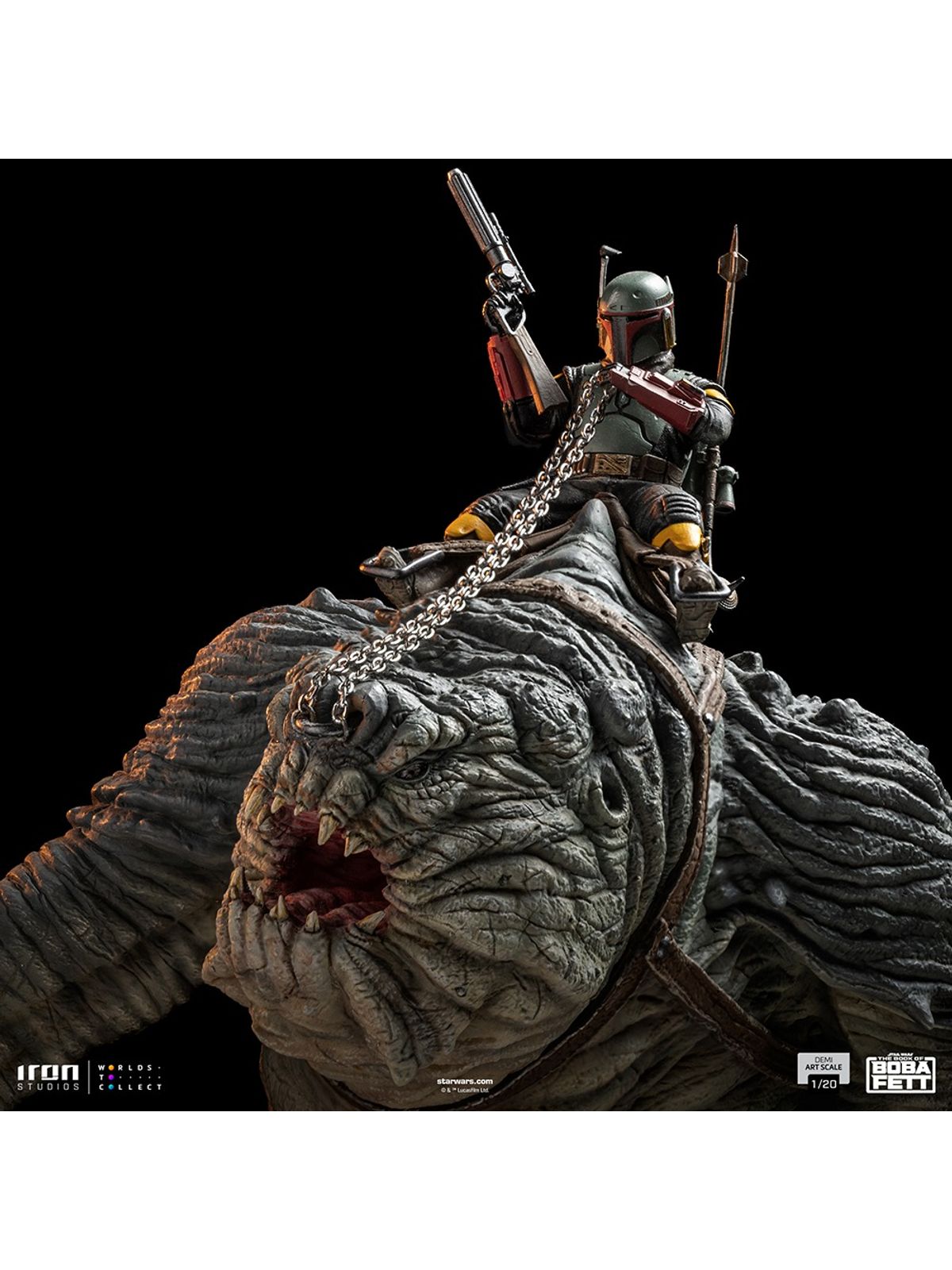 Statue Boba Fett & Rancor - The Book of Boba Fett - Demi Art Scale 1/20 - Iron Studios