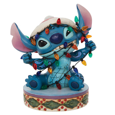 Stitch Wrapped In Christmas Lights
