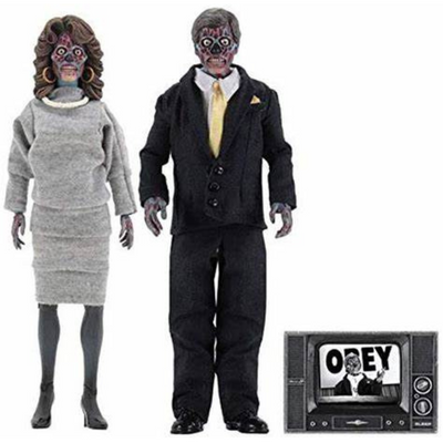 They Live NECA Retro Clothed Alien 8" Action Fig 2 Pack