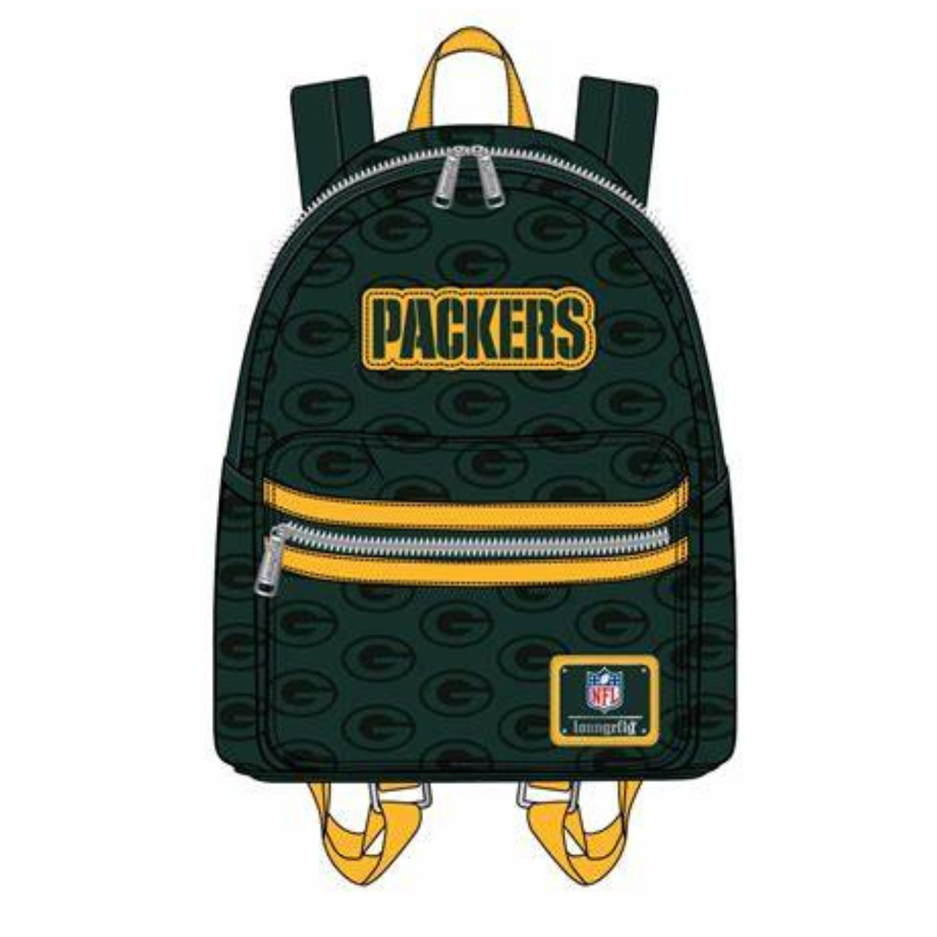 Loungefly shops NFL Green Bay Packers Logo Mini Backpack New