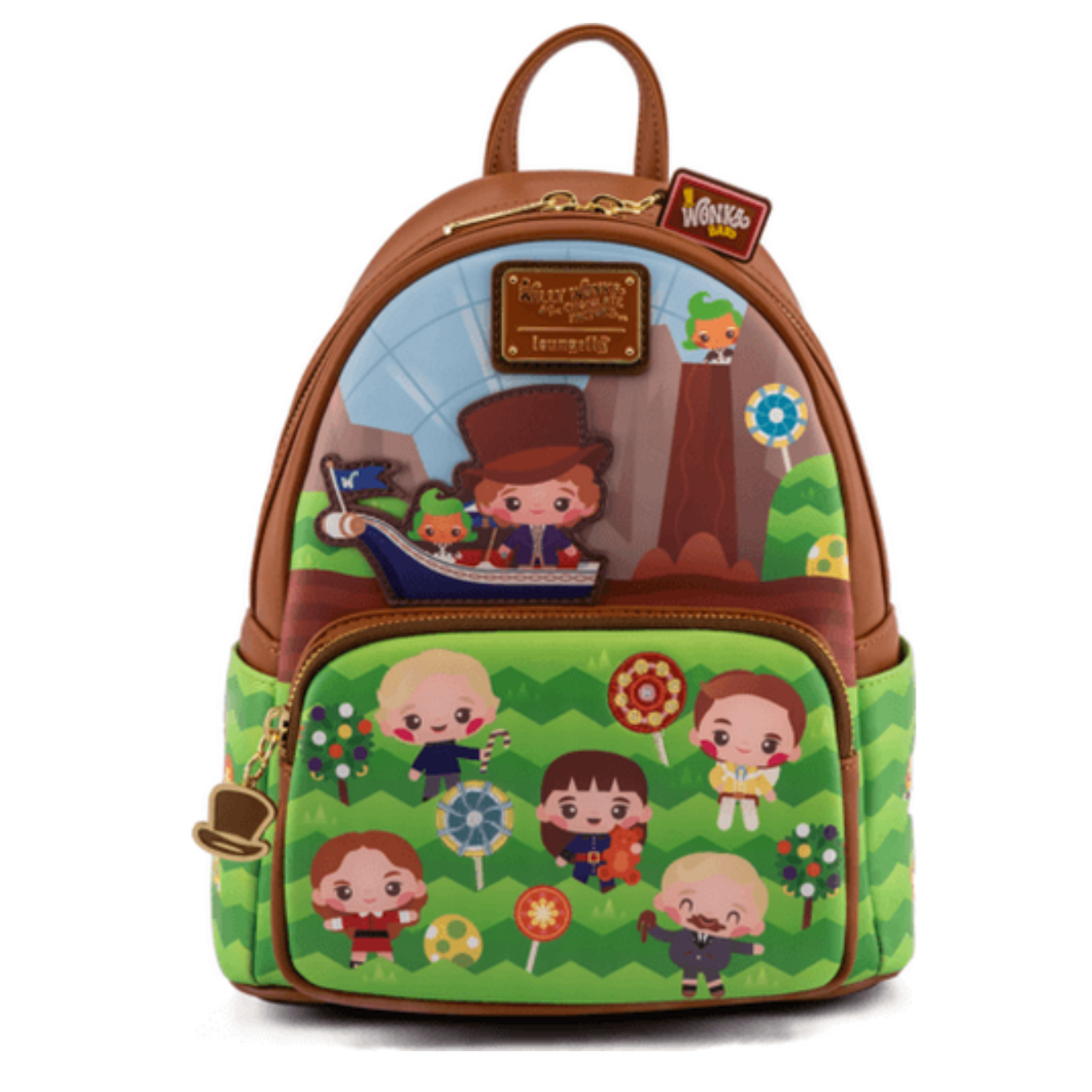 WB CHARLIE AND THE CHOCOLATE FACTORY 50TH ANNIVERSARY MINI BACKPACK LOUNGEFLY