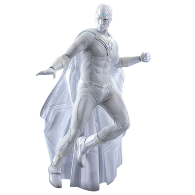 The Vision Sixth Scale Figure by Hot Toys White Edition.