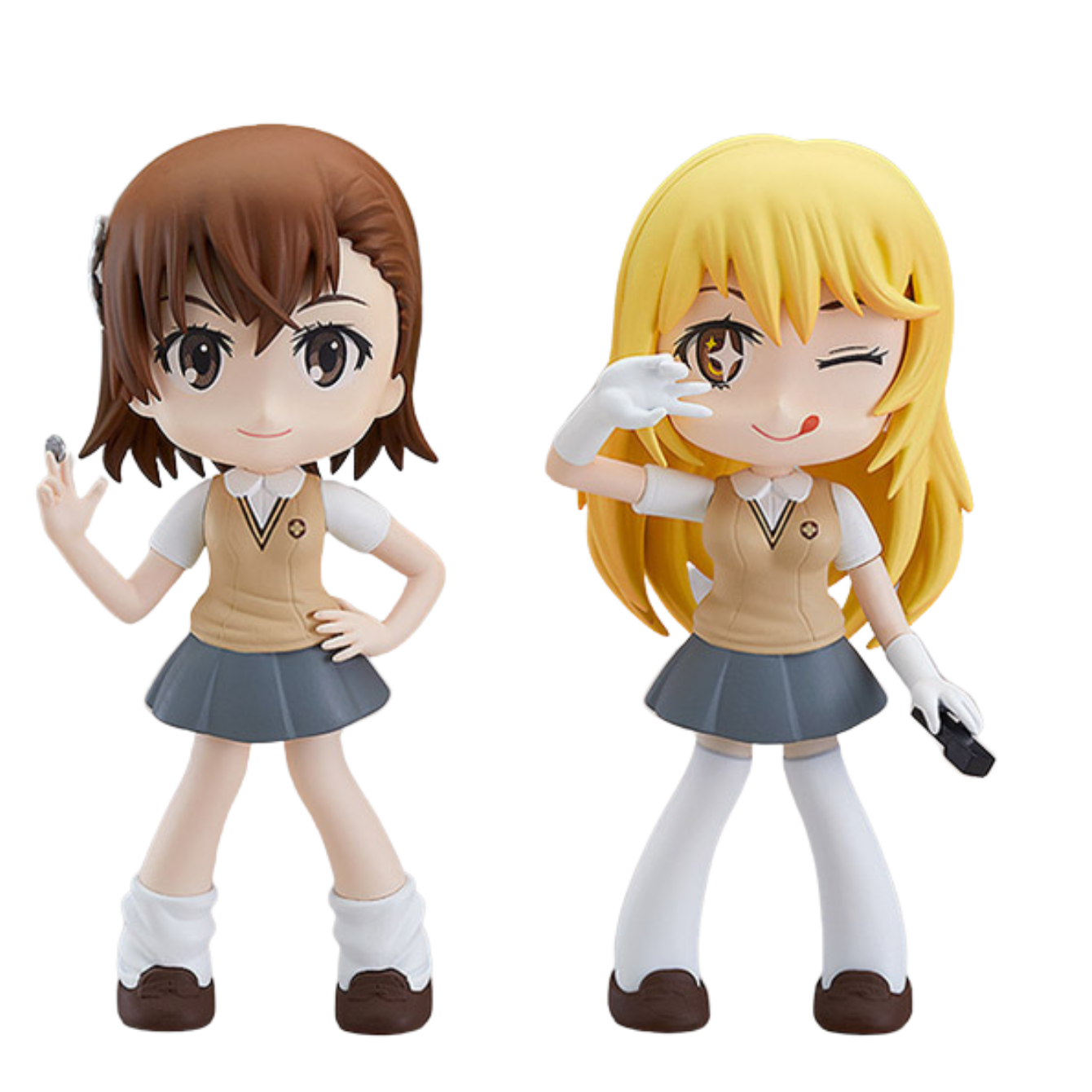 A Certain Scientific Railgun T Yurumari Mikoto Misaka & Misaki Shokuhou Set of 2 Figures