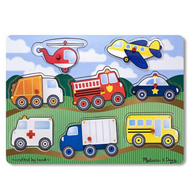Vehicles Peg Puzzle