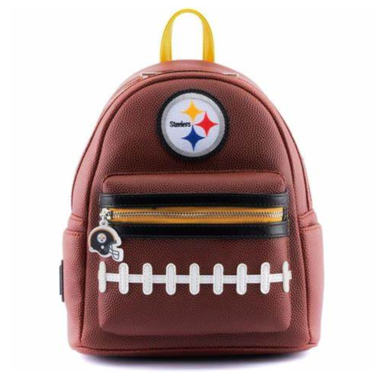 NFL PITTSBURGH STEELERS PIGSKIN LOGO MINI BACKPACK LOUNGEFLY