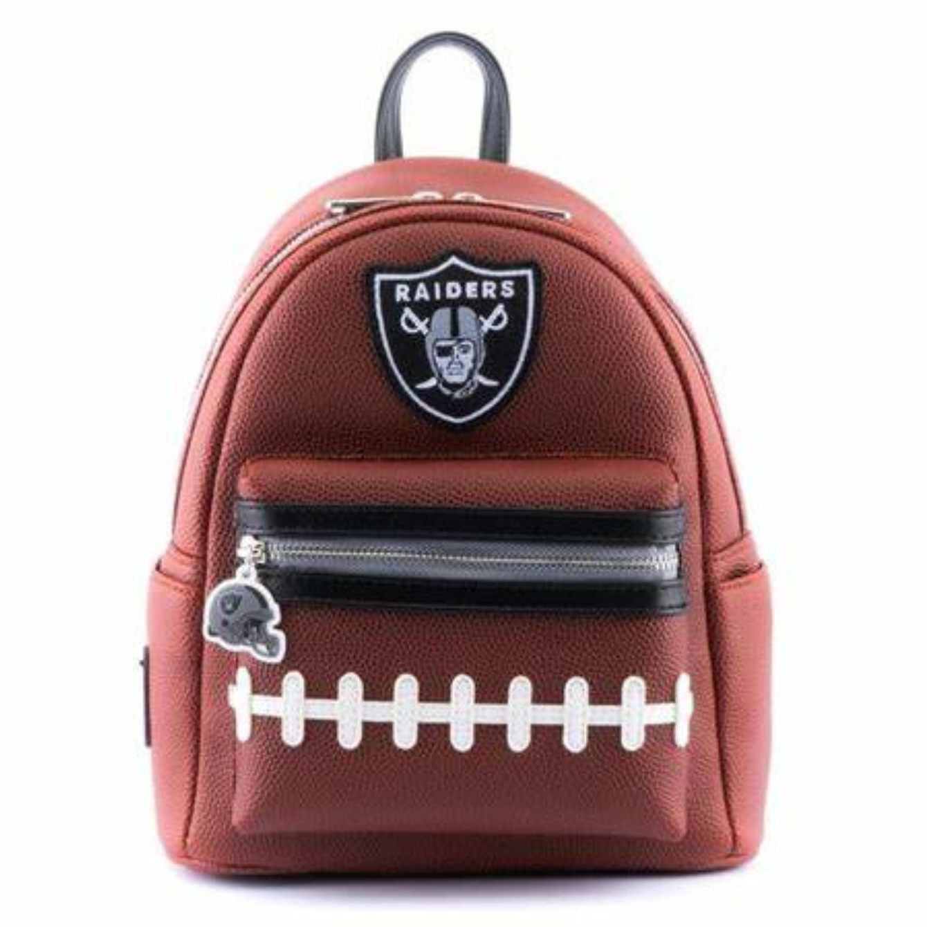 NFL LAS VEGAS RAIDERS PIGSKIN LOGO MINI BACKPACK LOUNGEFLY