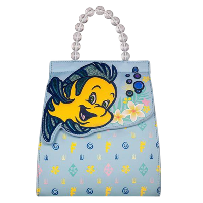 Danielle Nicole Disney Flounder Backpack, Monogram Small Handbag Purse, Multi-Colored, Standard