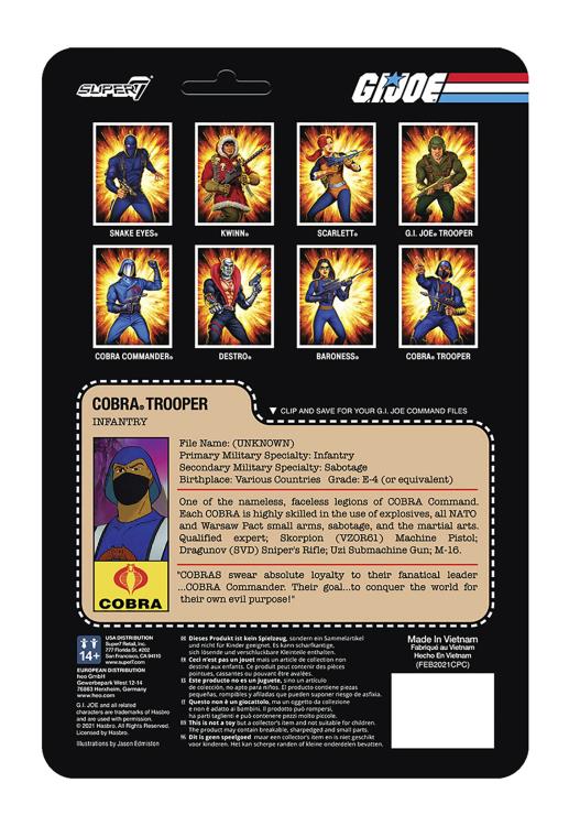 G.I. Joe ReAction Cobra Trooper (H-Back Brown) Figure