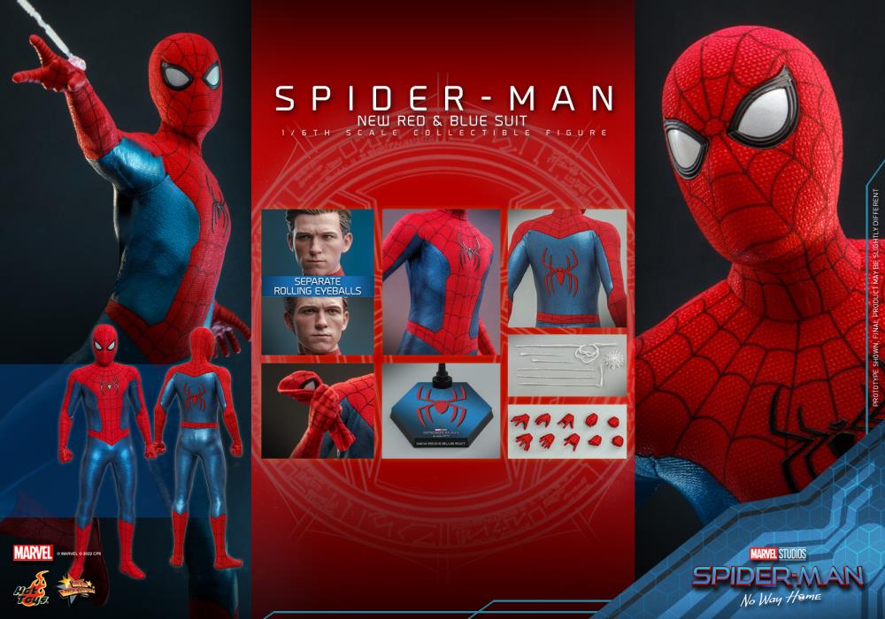 Spider-Man: No Way Home MMS680 Spider-Man (New Red and Blue Suit) 1/6th Scale Collectible Figure