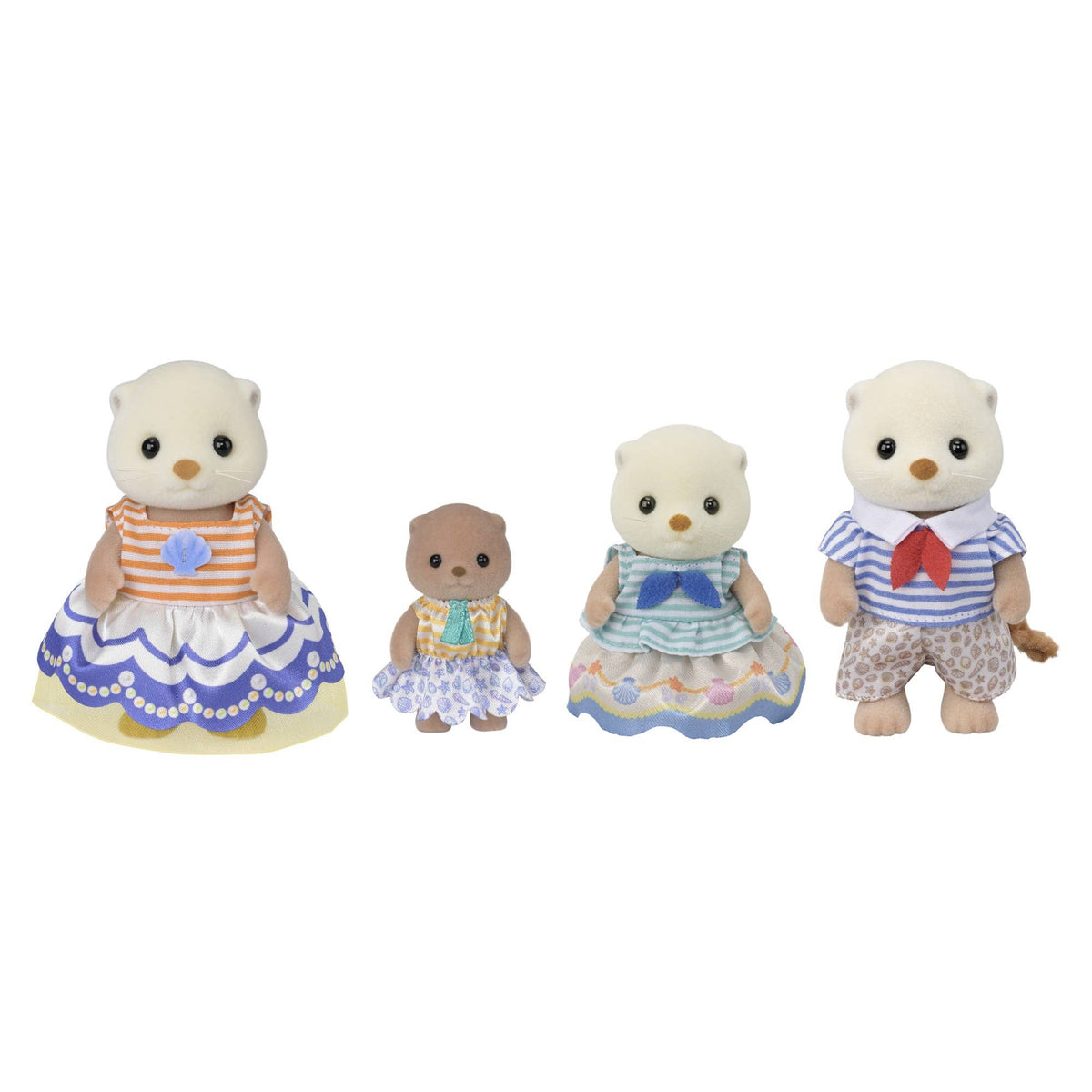 Calico Critters Sea Otter Family, 4 Doll Figures
