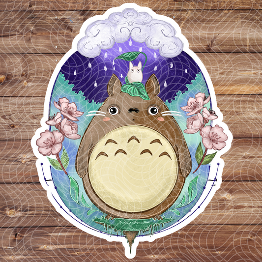 3" Totoro Cherry Blossom Movie Anime Vinyl Sticker