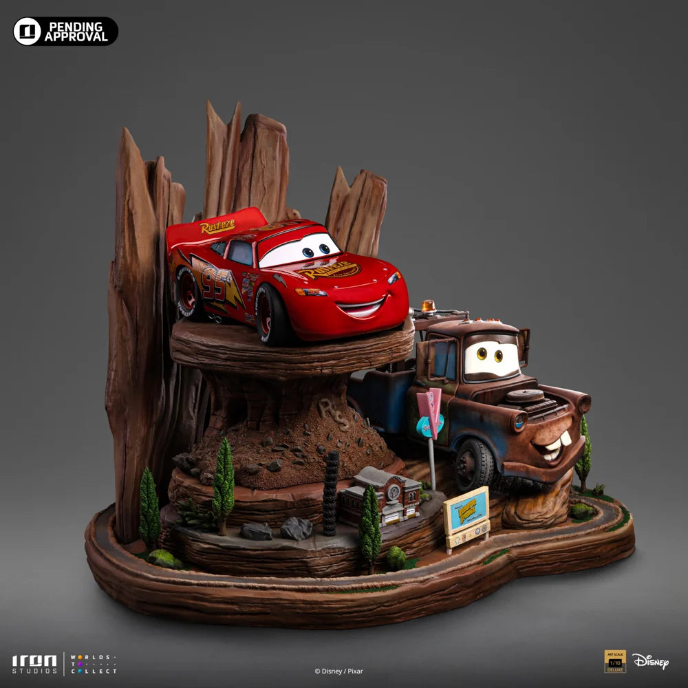 Lightning Mcqueen and Tow Mater Art Scale 1/10 Cars Statue