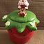 Strawberry Shortcake Sitting Small Sculpted Ceramic Snack Jar