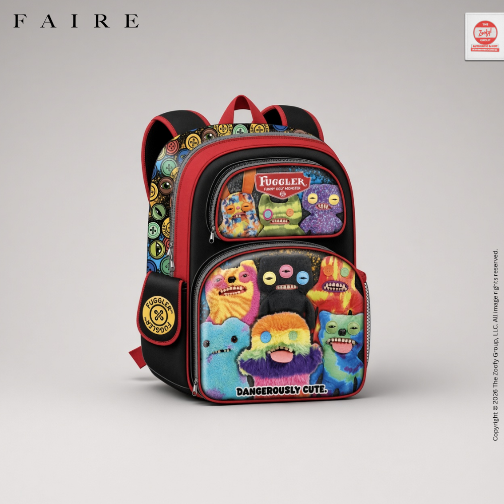 FUGGLER 3-D 12" BACKPACK W/EMB DETAILS PRINT FRONT/BACK