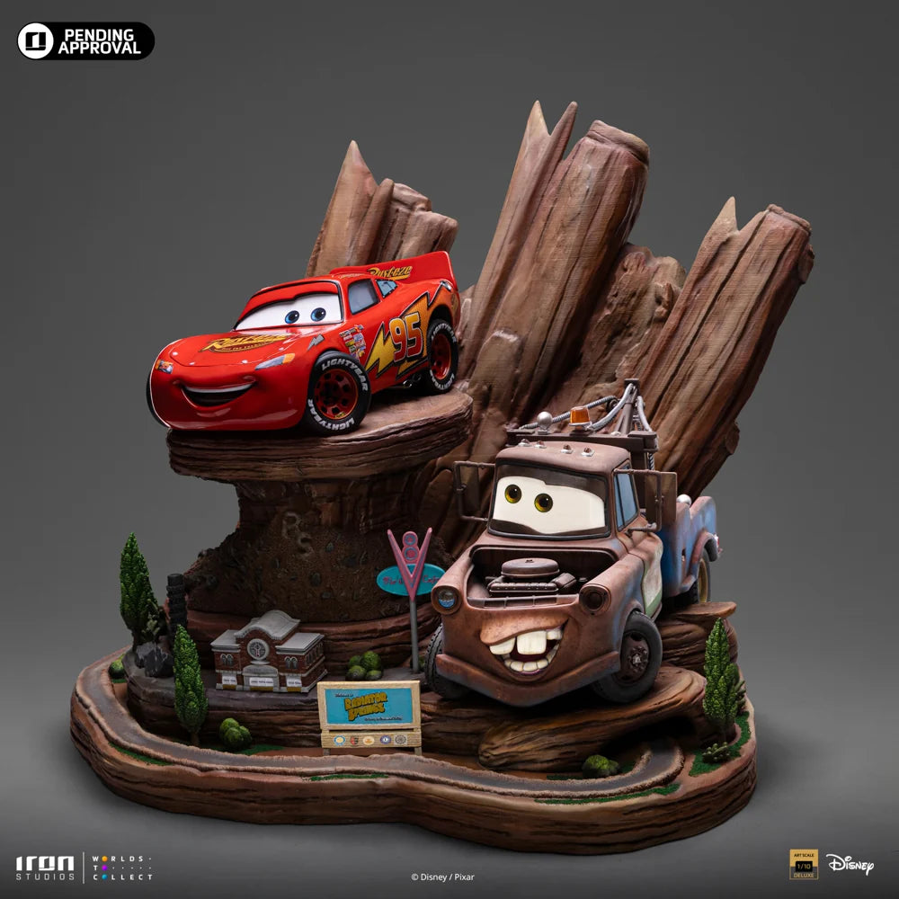 Lightning Mcqueen and Tow Mater Art Scale 1/10 Cars Statue