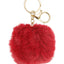 Fuzzy Faux Fur Pom Pom Novelty Key Chain