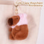 Capybara Piggy Hat Plush Keychain