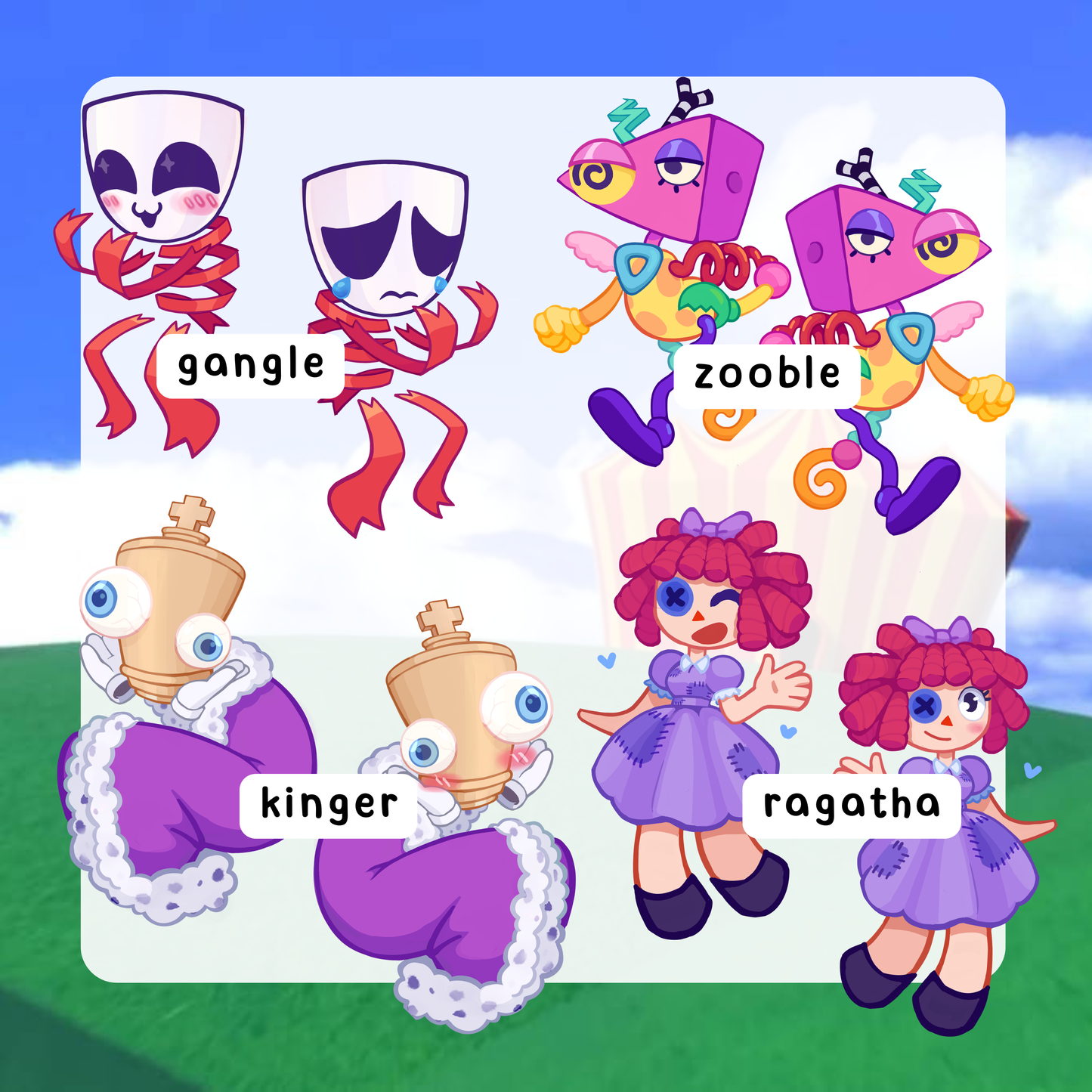 Amazing Digital Circus - TADC Acrylic Glitter Keychains