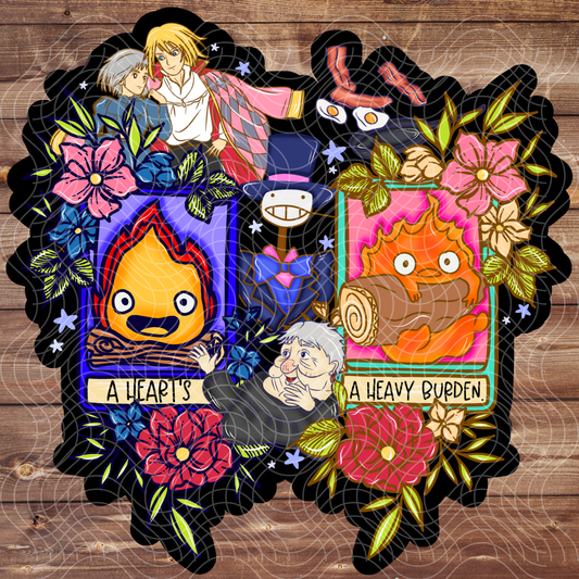 3" Howl's Castle Tarot Anime Movie Cartoon Vinyl Sticker