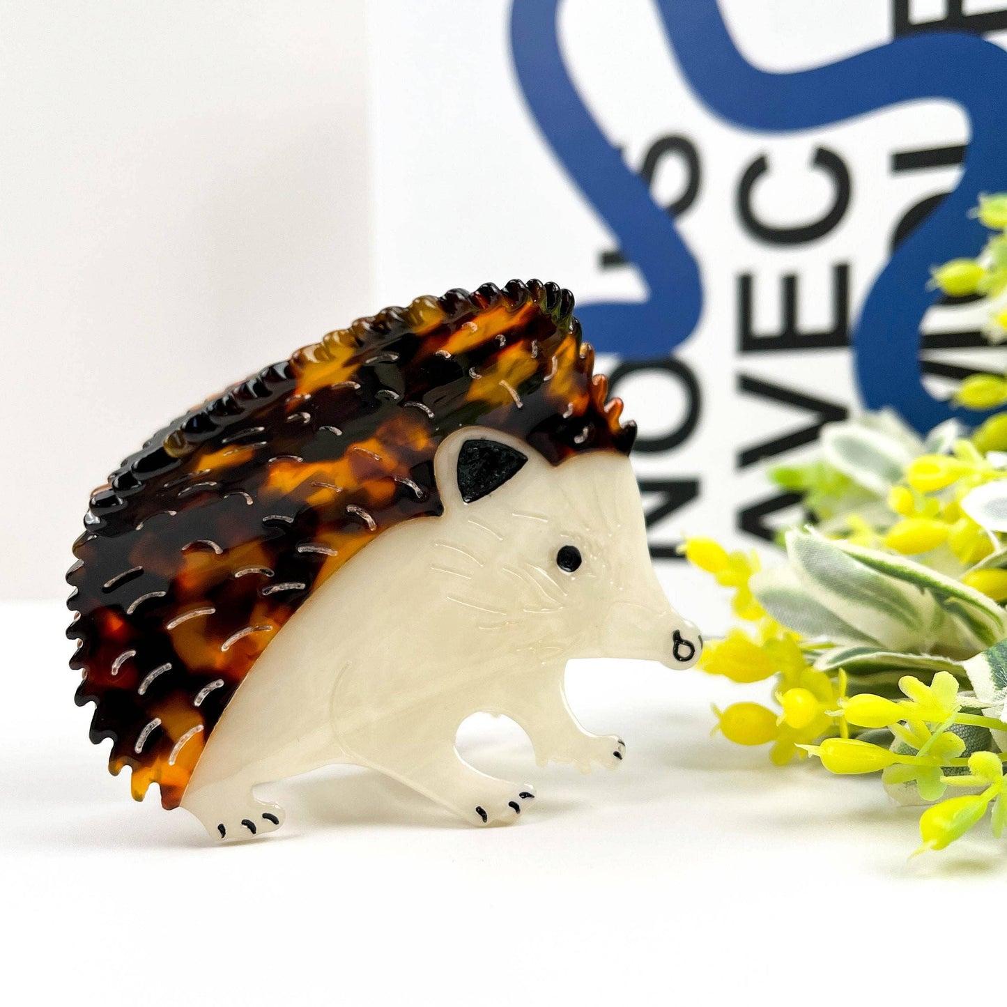 Cute Hedgehog Hair Clip, Acetate Animal Clips
